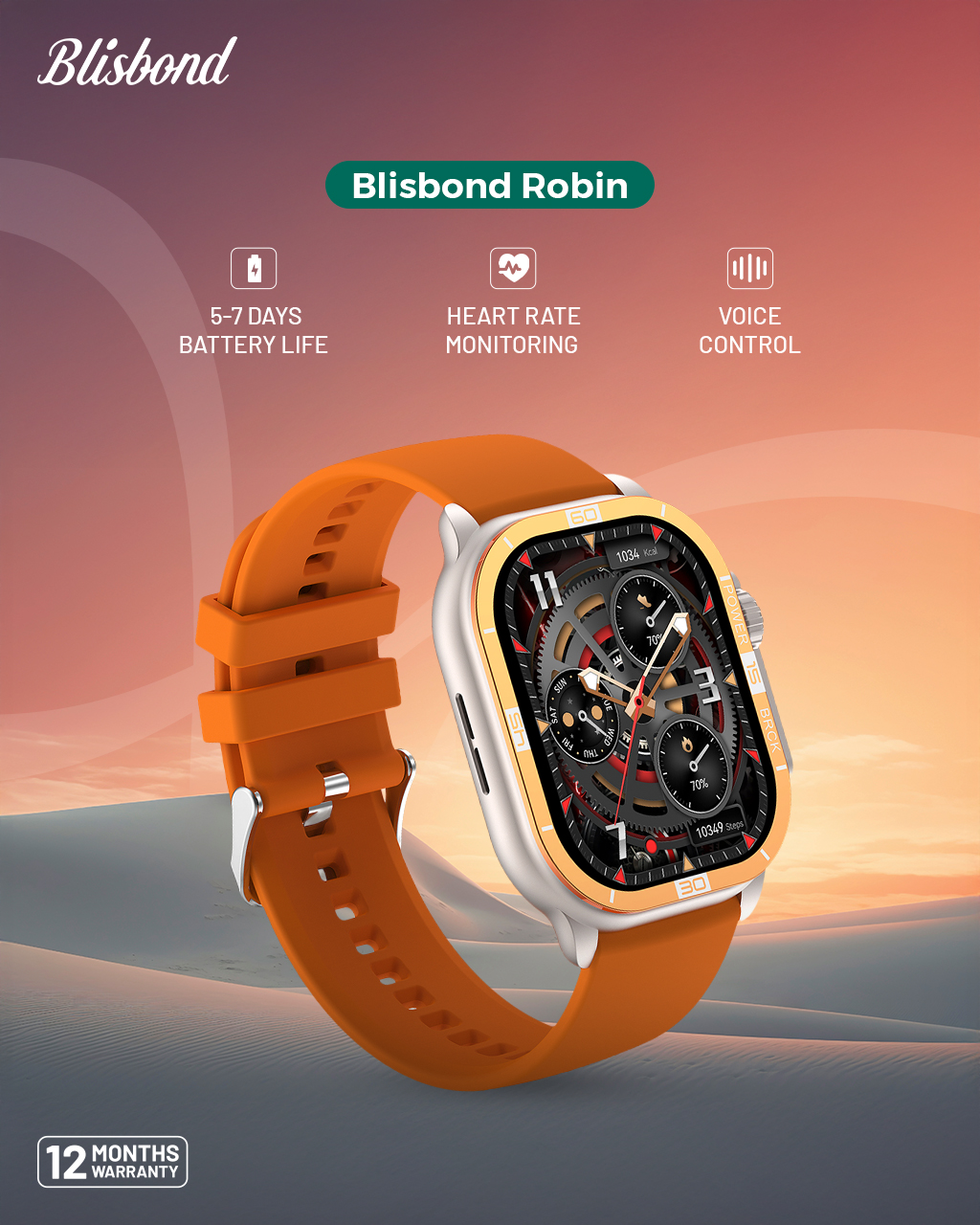 Blisbond Robin 2.06-inch AMOLED Display Bluetooth Calling Smart Watch Blisbond Robin 2.06-inch AMOLED Display Bluetooth Calling Smart Watch